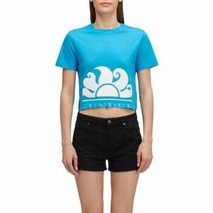 Rövid ujjú pólók Sundek Cropped T-Shirt With Maxi Logo Print kép