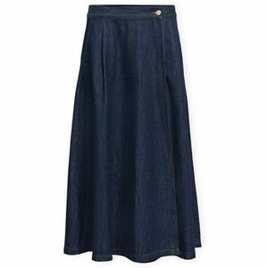 Szoknyák Object Sina Long Skirt - Dark Denim kép