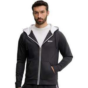 Melegítő kabátok BOSS Full Zip Hooded Track Top Jacket Dark Grey kép