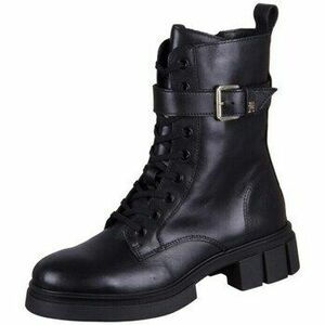 Magas szárú edzőcipők Tommy Hilfiger Cool Feminine Bikerboot Black Leather kép