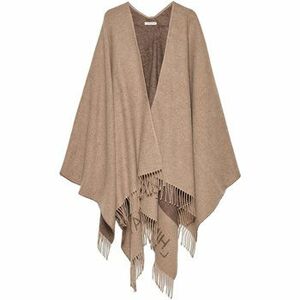Pulóverek Hinnominate Poncho In Maglieria Con Frange E Logo Jacquard kép
