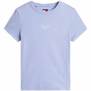 Pólók / Galléros Pólók Tommy Jeans TJW SLIM ESS LOGO 1 TEE kép