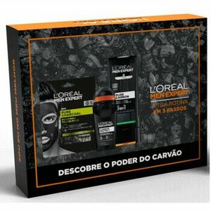 Parfüm szett L'Oréal Paris Carbon Set - Deodorant + Charcoal Sheet Mask + Shower G kép