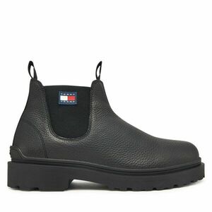 Bokacsizma Tommy Jeans Tjm Chelsea Leather Wl EM0EM01670 Fekete kép