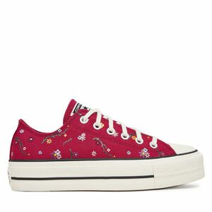 Tornacipő Converse Chuck Taylor All Star Lift Platform Embroidered Floral Patchwork A15535C Bordó kép