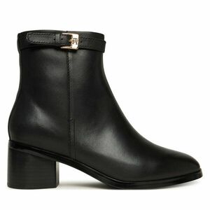 Bokacsizma Tommy Hilfiger Th Buckle Riding Mid Heel Bootie FW0FW08859 Fekete kép
