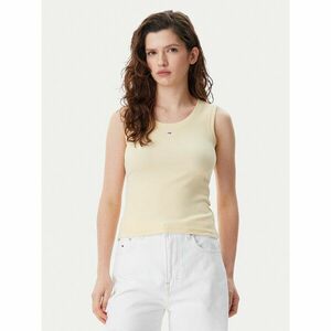 Tommy Jeans Felső Essential DW0DW20673 Sárga Slim Fit kép