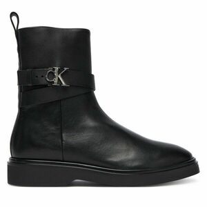 Bokacsizma Calvin Klein Ankle Boot W/ Metal Logo HW0HW02663 Fekete kép