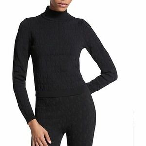 Pulóverek MICHAEL Michael Kors EMBOSS MK TOP LONG SLEEV kép