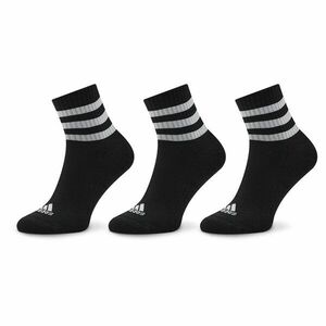 Rövid zoknik adidas 3-Stripes Cushioned Sportswear Mid-Cut Socks 3 Pairs IC1317 Fekete kép