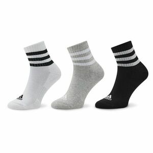 Rövid zoknik adidas 3-Stripes Cushioned Sportswear Mid-Cut Socks 3 Pairs IC1318 Szürke kép