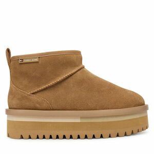 Hótaposó Tommy Jeans Tjw Flatform Snow Boot Suede EN0EN02841 Barna kép