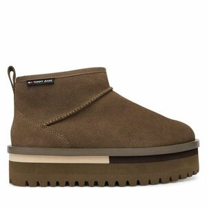 Hótaposó Tommy Jeans Tjw Flatform Snow Boot Suede EN0EN02841 Barna kép