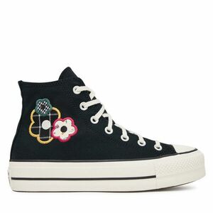Tornacipő Converse Chuck Taylor All Star Lift Platform Floral Patchwork A15534C Fekete kép