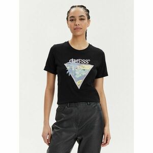 Guess Póló Ss Rn Beach Triangle W4GI32 JA914 Fekete Regular Fit kép