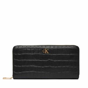 Pénztárca Calvin Klein Ck Croc Long Zip Around LV04F1096G Fekete kép
