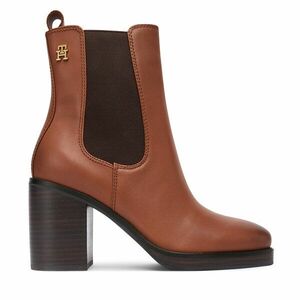 Bokacsizma Tommy Hilfiger Square Toe Chelsea High Block Hl FW0FW08844 Barna kép