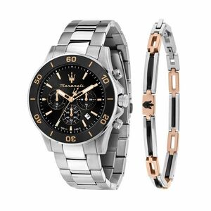Karóra és karkötő szett Maserati Competizione Diver Chronograph Gift SET R8873600001 Ezüst kép
