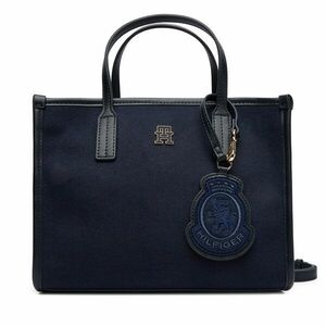 Táska Tommy Hilfiger Th City Small Tote Melton AW0AW17852 Sötétkék kép