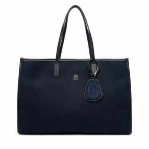 Táska Tommy Hilfiger Th City Large Tote Melton AW0AW18215 Sötétkék kép