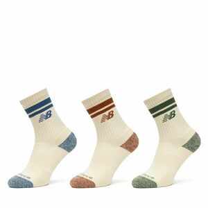 Hosszú zoknik New Balance Active Lifestyle Striped Crew LAS35210AS3 Ekru kép