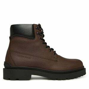 Bakancs Tommy Jeans Tjm Lace Up Boot Leather EM0EM01629 Barna kép