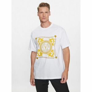 Versace Jeans Couture Póló 75GAHF07 Fehér Regular Fit kép