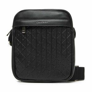 Válltáska Calvin Klein Emblem Emboss Reporter LV04D3204G Fekete kép