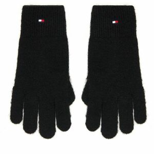 Női kesztyű Tommy Hilfiger Flag Fluffy AW0AW17797 Fekete kép