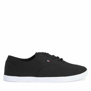 Teniszcipő Tommy Hilfiger Canvas Lace Up Sneaker FW0FW07805 Fekete kép