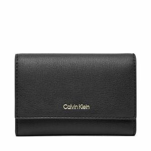 Pénztárca Calvin Klein Foil Logo Trifold W/ Zip Pocket LV04F1117G Fekete kép
