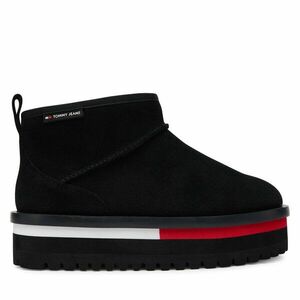 Hótaposó Tommy Jeans Tjw Flatform Snow Boot Suede EN0EN02841 Fekete kép