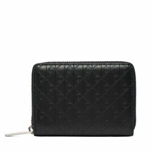 Pénztárca Calvin Klein Emblem Emboss Zip Coin Pouch LV04D1087G Fekete kép