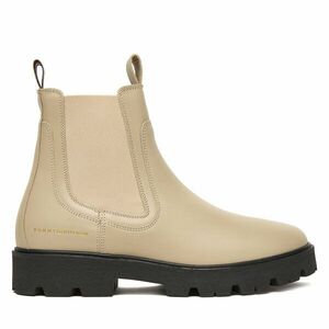 Bokacsizma Tommy Hilfiger Lthr Low Chelsea FW0FW08775 Ekru kép