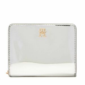 Pénztárca Tommy Hilfiger Med Za W/Flap Met AW0AW18037 Ezüst kép
