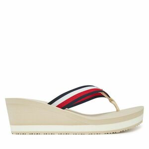 Flip-flops Tommy Hilfiger Th Corporate Wedge Beach Sandal FW0FW08520 Bézs kép