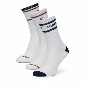 Hosszú zoknik Hunter AS_HUNTER_02W_SS25 (3-PACK) Fehér kép