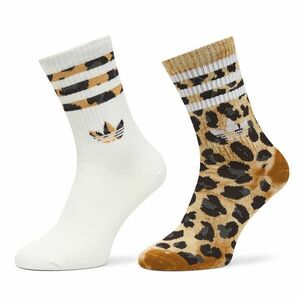 Hosszú zoknik adidas Leopard JV7855 Barna kép