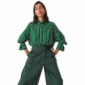 Blúzok Skfk Lone Shirt - Green Stripes kép
