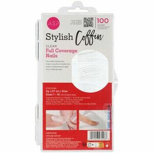Köröm ápolási és díszítési kiegészítők Asp Ultra Clear Stylish Coffin False Nails kép