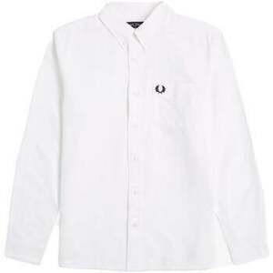 Hosszú ujjú ingek Fred Perry Long Sleeve Oxford Shirt White kép