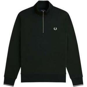 Pulóverek Fred Perry Half Zip Sweatshirt Night Green/Snow White kép