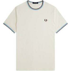 Rövid ujjú pólók Fred Perry Twin Tipped T-Shirt Ecru/Court Blue/OxBlood kép