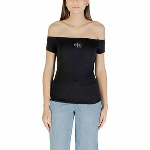 Rövid ujjú pólók Calvin Klein Jeans MONOGRAM OFF SHOULDE LV047C203G kép