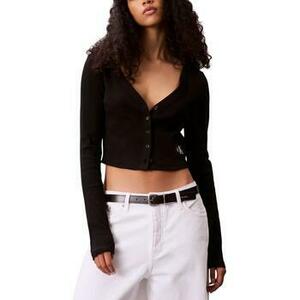 Hosszú ujjú pólók Calvin Klein Jeans LS WOVEN LABEL 2X2 C LV047C204G kép