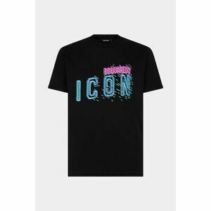 Pulóverek Dsquared T-Shirt Pixeled Icon Cool Fit Tee noir kép