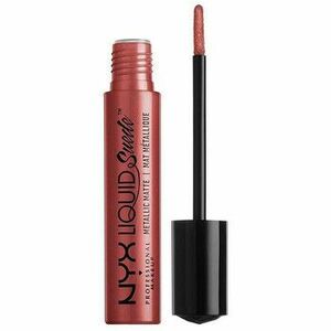 Rúzs Nyx Professional Make Up Liquid Suede Metallic Matte Lipstick - Bella kép