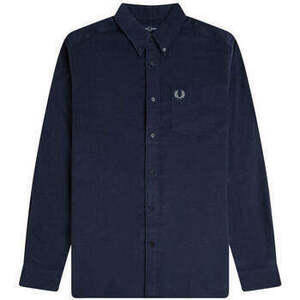 Hosszú ujjú ingek Fred Perry Needle Cord Shirt Dark Airforce kép