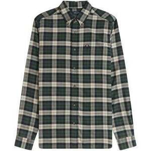 Hosszú ujjú ingek Fred Perry Brushed Twill Tartan Shirt Court Green kép