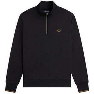 Pulóverek Fred Perry Half Zip Sweatshirt Black Shaded Stone kép